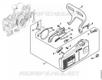 Couvercle de pignon pour Stihl MS 200 T
