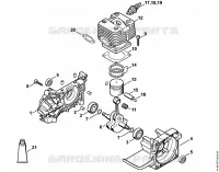 Carter, Cylindre FS 200, 200 R pour Stihl FS 200 R