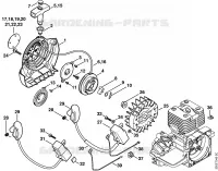 Dispositif de lancement, Dispositif d'allumage ⇥ 809 249 646 (10.2016) pour Stihl FS 200 R