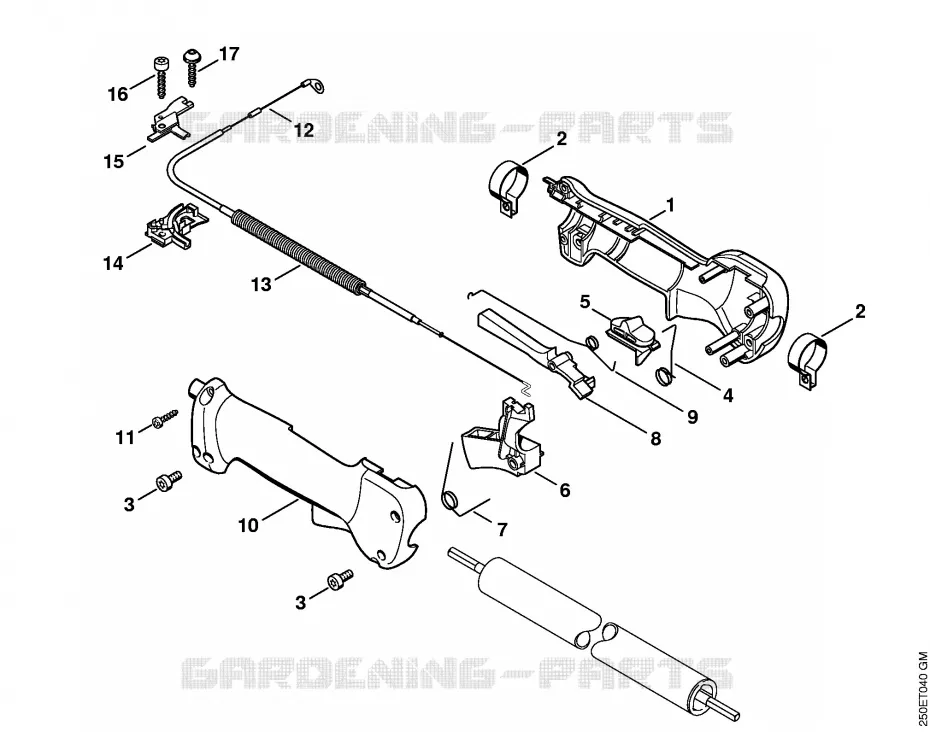 Poignée de commande (09.2003) Stihl Coupe-bordures et Débroussailleuses Coupe-bordures et Débroussailleuses Débroussailleuses thermiques légères FS 200 R  FS 200 R