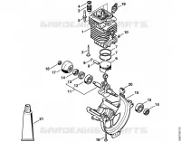 Cylindre, Carter inférieur pour Stihl FS 130