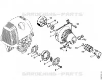Embrayage, Carter de ventilateur pour Stihl FS 130 R