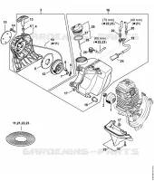 Dispositif de lancement, Réservoir d'essence pour Stihl FS 131 R