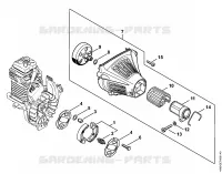 Embrayage, Carter de ventilateur pour Stihl FS 131 R