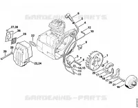 Dispositif d'allumage, Embrayage pour Stihl FS 180