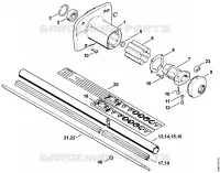 Carter d'accouplement, Tube complet pour Stihl FS 280