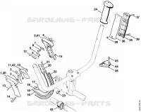 Poignée de commande ⇥ 3 54 341 645 (20.2002) pour Stihl FS 280 K