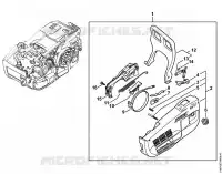 Couvercle de pignon, Protège main pour Stihl MS 201