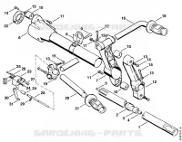 Tube complet, Tube support, Poignée tubulaire pour Stihl FS 200