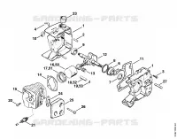 Carter, Piston pour Stihl FS 202