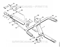 FS 202: Tube complet, Poignée tubulaire pour Stihl FS 202