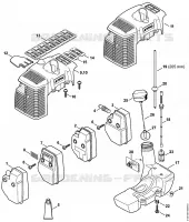 Silencieux, Capot, Réservoir d'essence pour Stihl FS 300