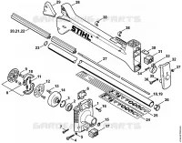Carter d'accouplement, Tube complet pour Stihl FS 350