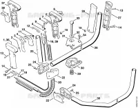 Poignée tubulaire, Poignée de commande ⇥ 20 355 198 pour Stihl FS 360