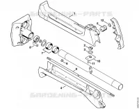 Tube complet, Carter d'accouplement ⇥ 19 317 784 (17.89) pour Stihl FS 360