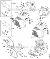 Silencieux, Capot pour Stihl FS 410 C-E KZ