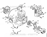 Dispositif d'allumage, Embrayage pour Stihl FS 400-K