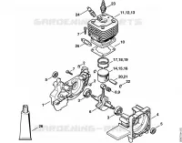 Carter, Cylindre pour Stihl FS 400