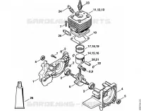 Carter, Cylindre pour Stihl FS 450-K