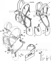 Outils, Bretelle double pour Stihl FS 450-K