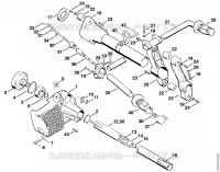 Carter d'accouplement, Tube support pour Stihl FS 410 (4110)