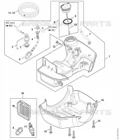 Réservoir d'essence pour Stihl FS 411 C-EM