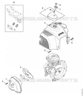 Silencieux, Capot pour Stihl FS 411 C-EM