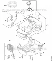 Réservoir d'essence pour Stihl FS 461 C-EM