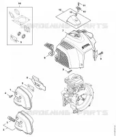 Silencieux, Capot pour Stihl FS 461 C-EM