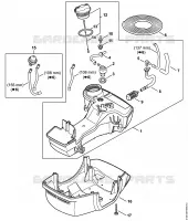 Réservoir d'essence pour Stihl FS 510 C-EM