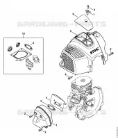 Silencieux, Capot pour Stihl FS 510 C-EM