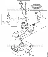 Réservoir d'essence pour Stihl FS 560 C-EM