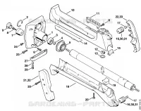 Carter d'accouplement, Système AV pour Stihl FS 500