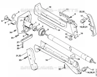 Carter d'accouplement, Système AV pour Stihl FS 550-L