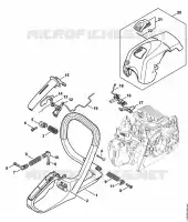 Cadre de poignée, Capot MS 211 pour Stihl MS 211