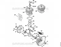 Carter, Cylindre pour Stihl FR 106