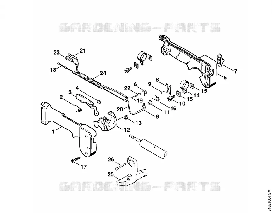 Poignée de commande Stihl Coupe-bordures et Débroussailleuses Coupe-bordures et Débroussailleuses Débroussailleuses à dos FR 106  FR 106