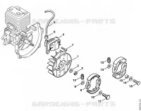 Dispositif d'allumage, Embrayage pour Stihl FR 108
