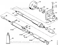 Carter d'accouplement,  Arbre flexible pour Stihl FR 125 SEA