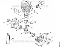 FR 125: Carter, Cylindre pour Stihl FR 125 SEA