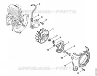 FR 125: Dispositif d'allumage, Embrayage pour Stihl FR 125 SEA
