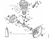 FR 135: Carter, Cylindre pour Stihl FR 135 SEA