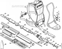 Cadre Porteur, Tube complet pour Stihl FR 450