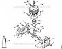 Carter, Cylindre FR 450, 480 pour Stihl FR 450