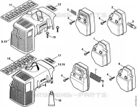 Silencieux, Capot pour Stihl FR 480 C-F (4128)