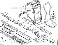 Cadre Porteur, Tube complet pour Stihl FR 480 (4128)