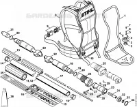 Cadre Porteur, Tube complet pour Stihl FR 350