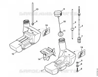 Réservoir d'essence pour Stihl FR 350