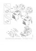 Silencieux, Capot pour Stihl FR 460 TC-EM