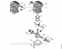 Bloc moteur pour Stihl MS 250 C-B